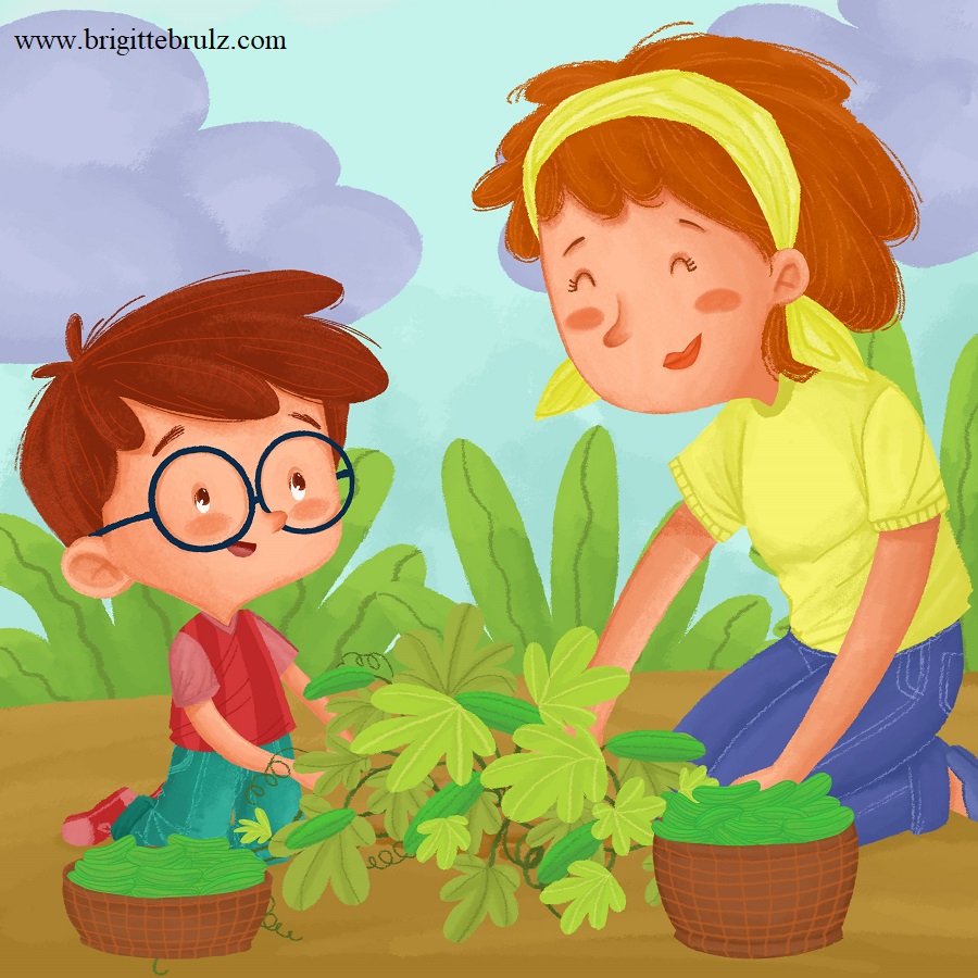 Pickles, Pickles, I Like Pickles...picking cucumbers