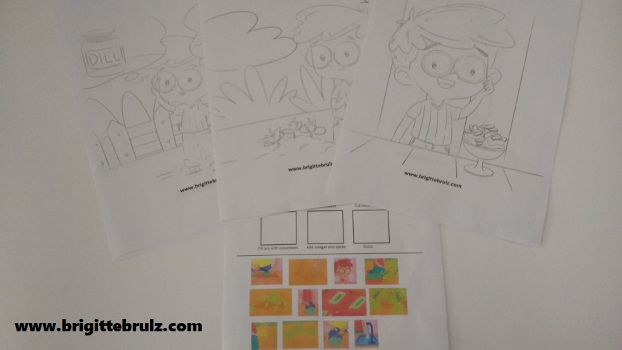 Pickle coloring pages and pickle activity for Pickles, Pickles, I Like Pickles
