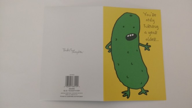 Pickle birthday card