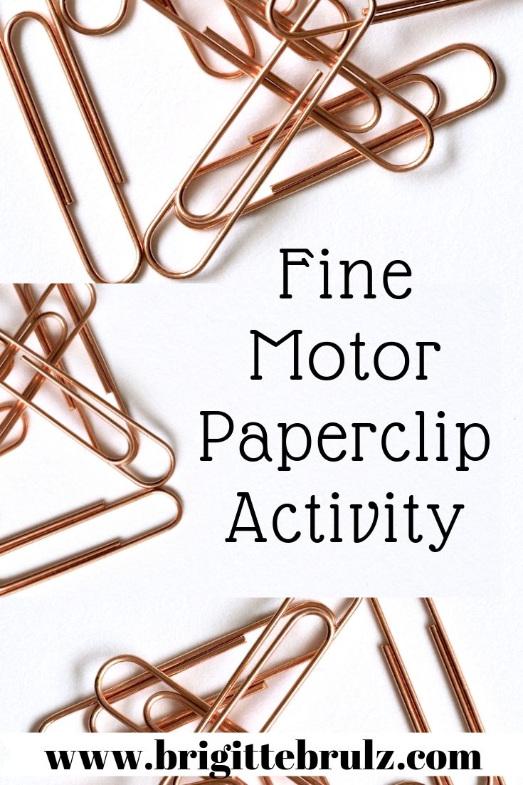 fine motor paperclip activity