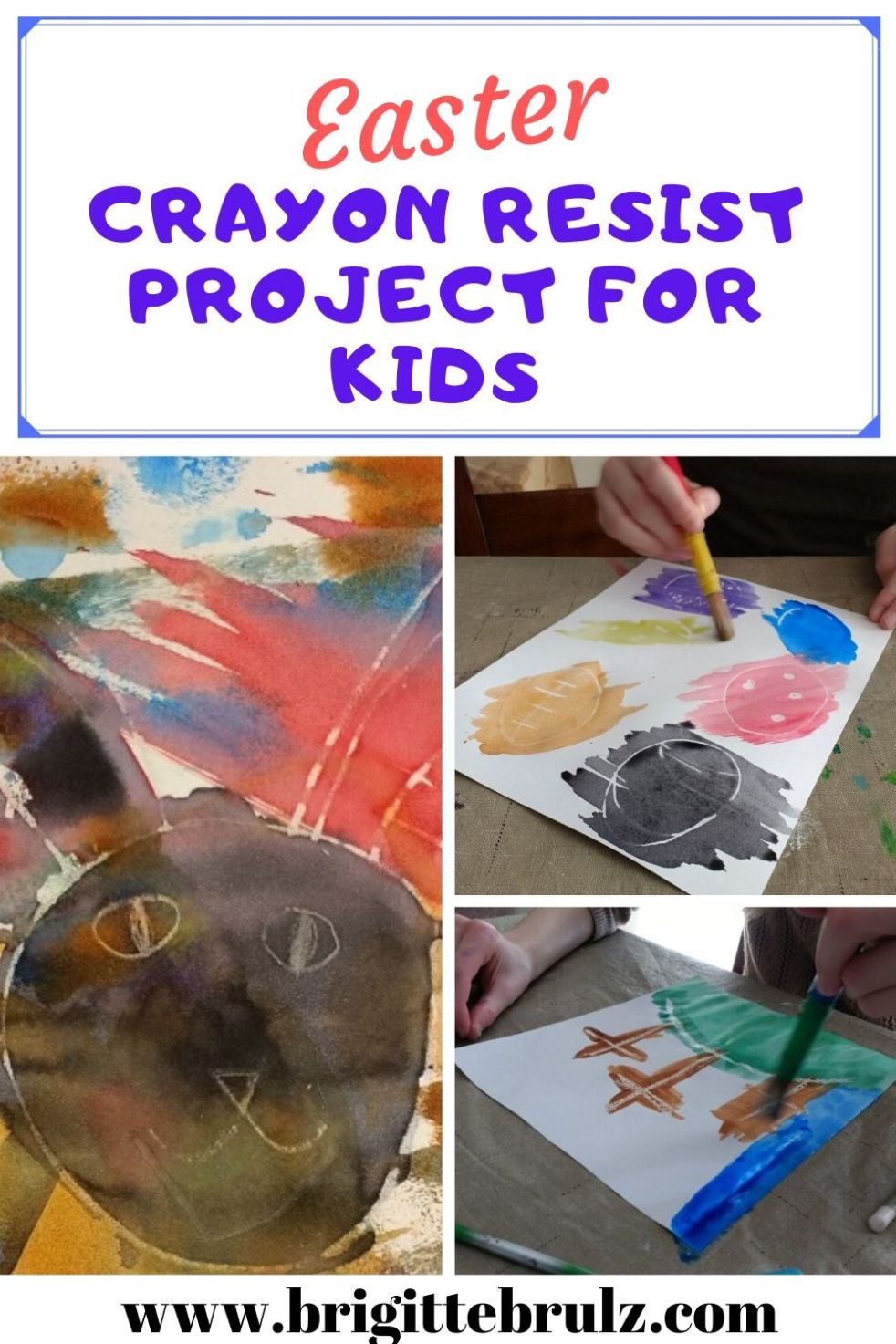 Easter Crayon Resist Project for Kids